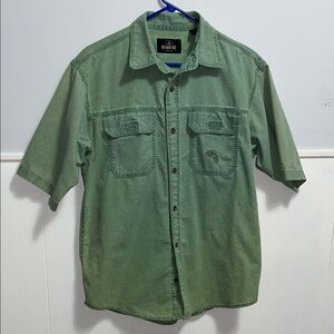 Two toned Ombré Red Head trout fish men’s short sleeve shirt size medium